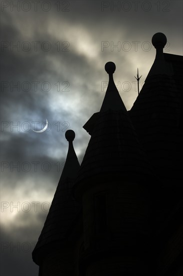 Peckover Street, Little Germany, Bradford, West Yorkshire, during a solar eclipse, 2015