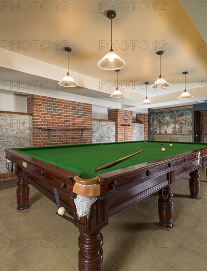 Billiard Room in the basement, Eltham Palace, Greenwich, London, c2015