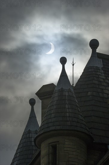 Peckover Street, Little Germany, Bradford, West Yorkshire, during a solar eclipse, 2015