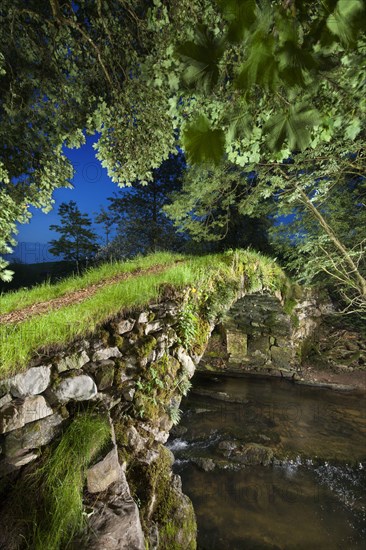 Medieval packhorse bridge, Fawcett Mill Fields, Gaisgill, Tebay, Cumbria, c2016
