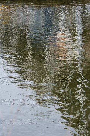 Watery reflections, High Orchard Bridge, Gloucester South ring road, Gloucestershire, c2009