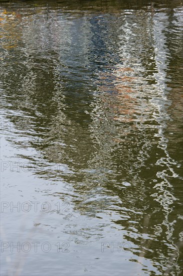 Watery reflections, High Orchard Bridge, Gloucester South ring road, Gloucestershire, c2009