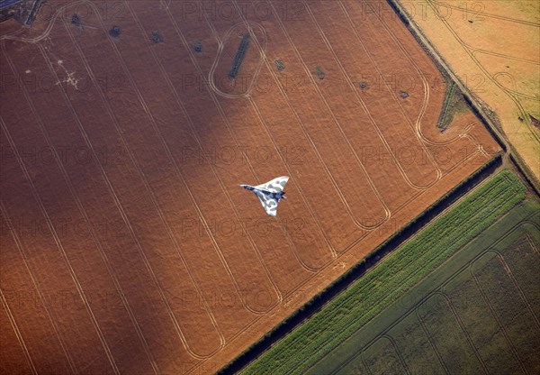 Last flying Vulcan bomber after taking off from RAF Waddington, Lincolnshire, 2009