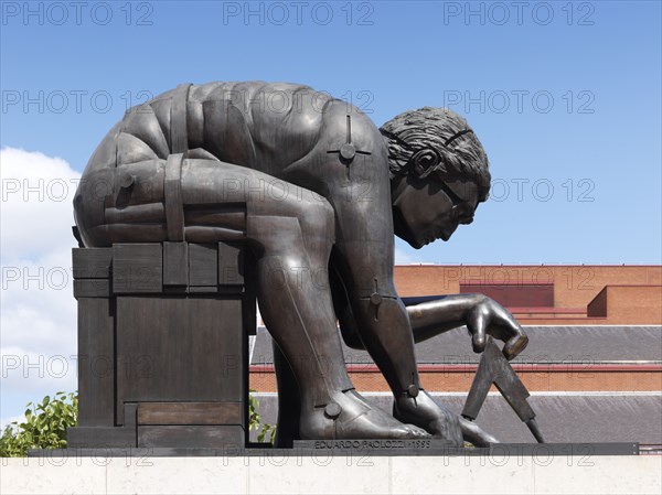 Newton after Blake', sculpture by Eduardo Paolozzi, British Library, 98 Euston Road, London, 2015
