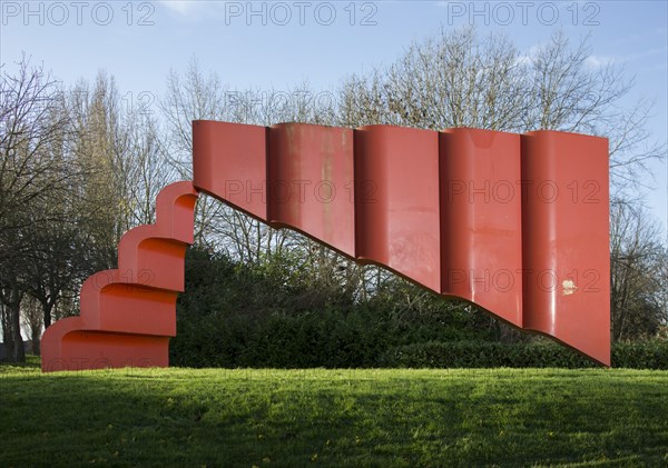 The Art of Silence', sculpture by Bernard Schottlander, Bletchley, Milton Keynes, 2015