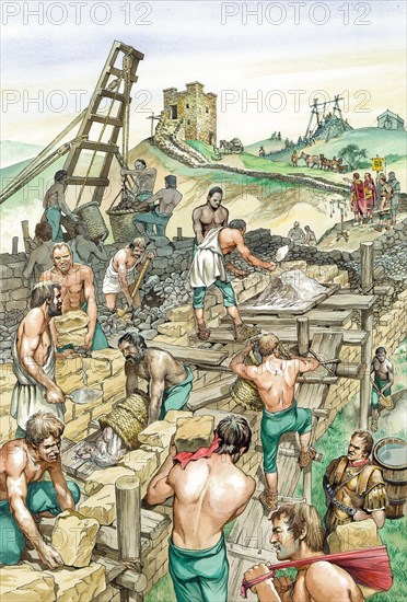 Building Hadrian's Wall, early 2nd century (c1985-c2000)