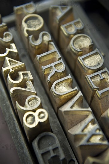 Letter stamps, Whitechapel Bell Foundry, 32-34 Whitechapel Road, Tower Hamlets, London, 2010 Artist