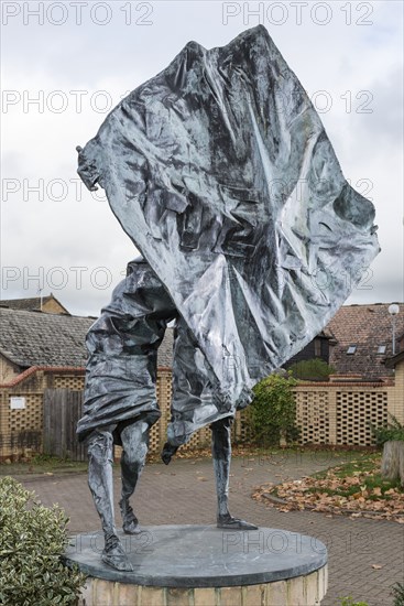 'Help', sculpture by Frederick Edward McWilliam, St John's Walk, Old Harlow, Essex, 2015 Artist