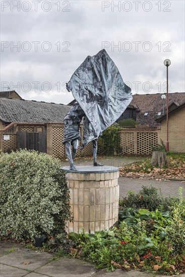 'Help', sculpture by Frederick Edward McWilliam, St John's Walk, Old Harlow, Essex, 2015 Artist