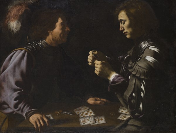 The Gamblers', or 'Card Players, painting by Antiveduto Grammatica in Apsley House, London