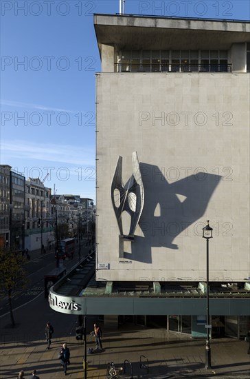 Winged Figure', sculpture by Barbara Hepworth, Oxford Street, London, 2015