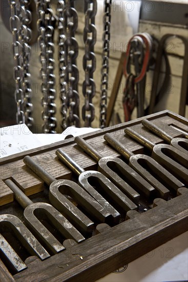 Tuning forks, Whitechapel Bell Foundry, 32-34 Whitechapel Road, Tower Hamlets, London, 2010