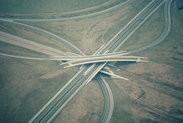 Almondsbury Interchange motorway junction, Bristol, 1970