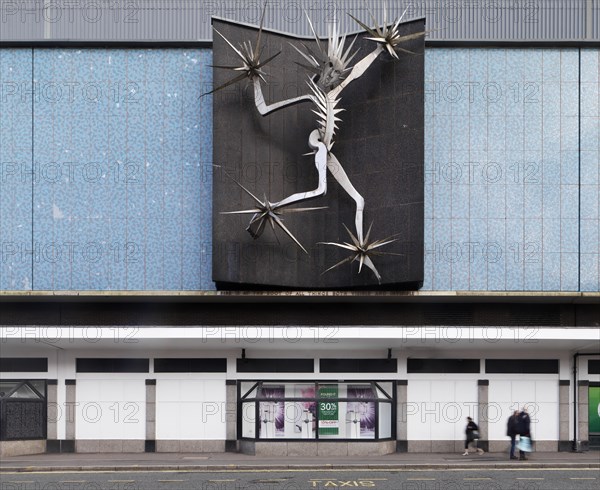 'Man of Fire', sculpture by David Wynne, Hanley, Stoke-on-Trent, Staffordshire, 2015 Artist