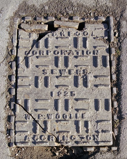 Blackpool Corporation sewers inspection cover plate, Stanley Park, Blackpool, Lancashire, 2006 Artist