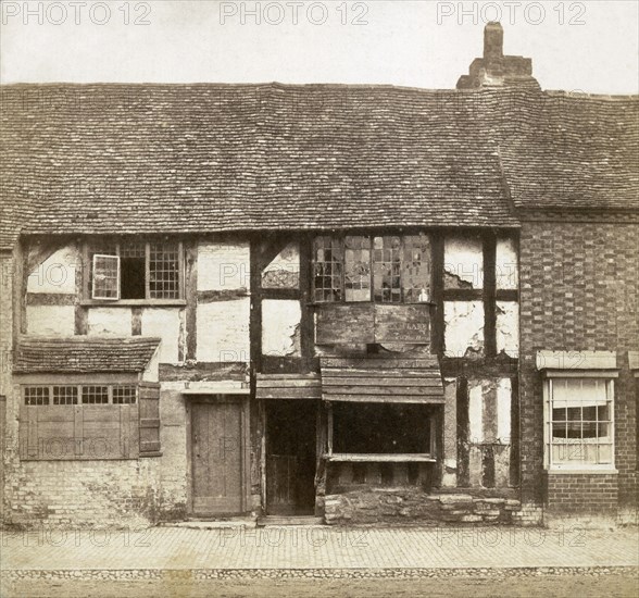 Shakespeare's Birthplace, Henley Street, Stratford-upon-Avon, Warwickshire, c1855