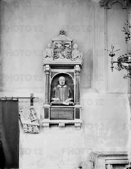 Shakespeare Monument, Holy Trinity Church, Stratford-upon-Avon, Warwickshire, 1870s