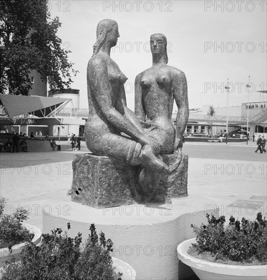 London Pride', sculpure by Frank Dobson, Festival of Britain, South Bank, Lambeth, London, 1951