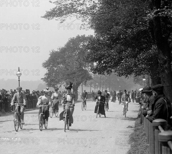Cycling in Hyde Park, Westminster, Greater London, c1900s(?)