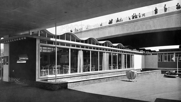 Thameside Restaurant, Festival of Britain site, South Bank, Lambeth, London, 1951