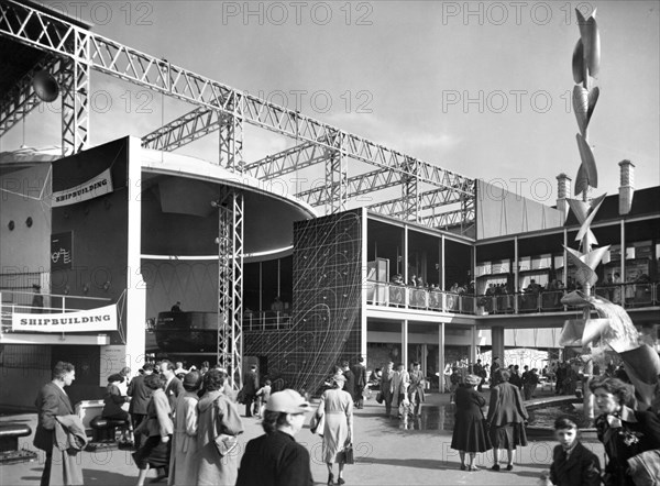 Shipbuilding display, Festival of Britain, South Bank, Lambeth, London, 1951
