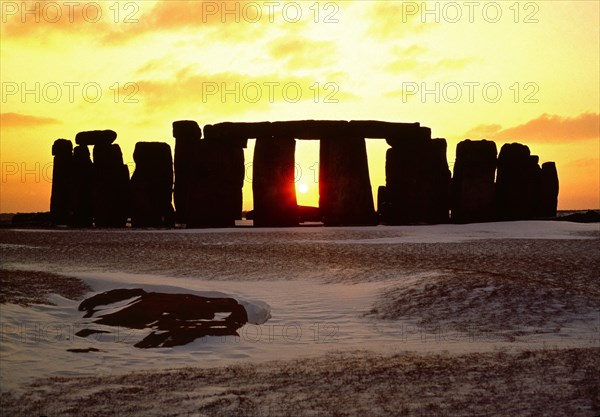 Stonehenge sunset, Wiltshire