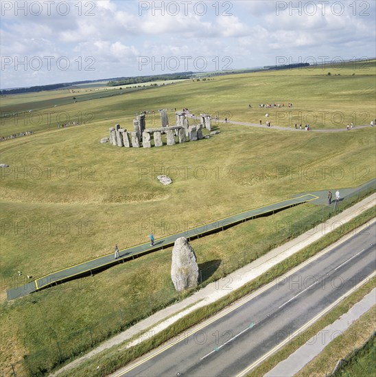 Stonehenge from the air, Wiltshire