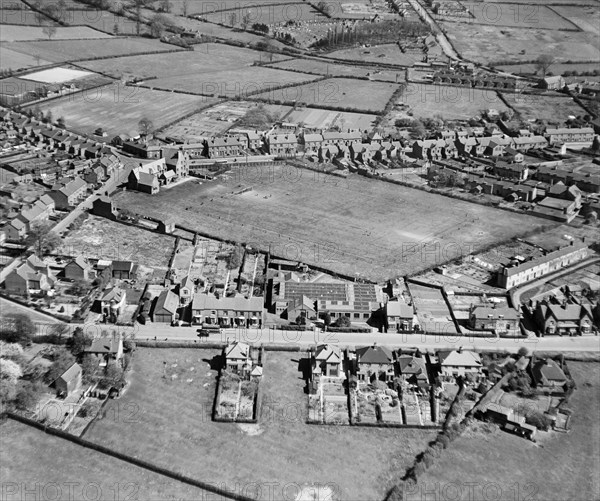 Clutsom and Kemp Ltd elastic factory and adjacent playing field, Ibstock, Leicestershire, 1946