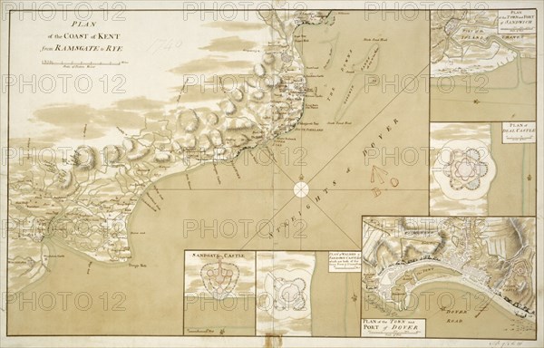 Plan of the coast of Kent from Ramsgate to Rye', 1740