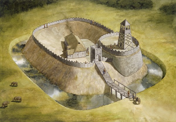 Helmsley Castle, North Yorkshire, 12th century (c1990-c2010)