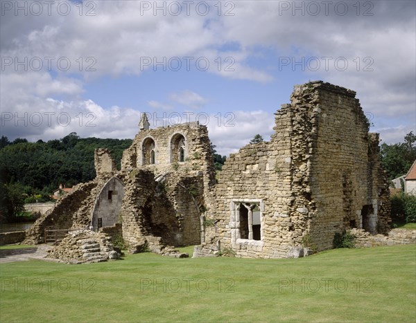 Ruined gatehouse of Kirkham Priory, North Yorkshire, c2010-c2017