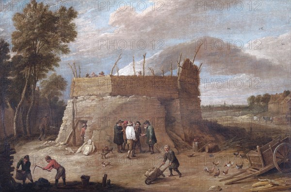 A Lime-kiln with Figures', 17th century