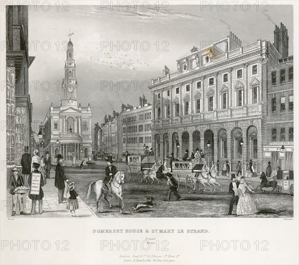 The Strand, Westminster, London, mid 19th century