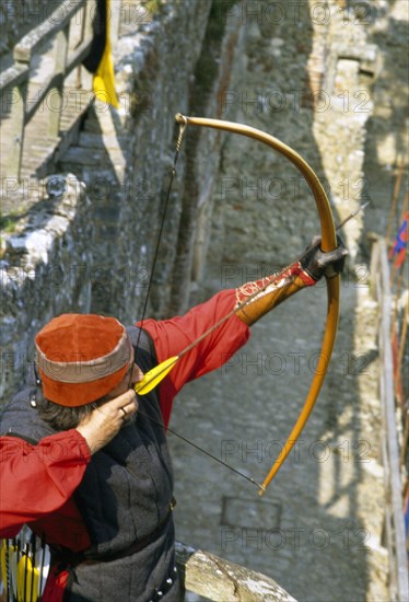 Re-enactment event at Carisbrooke Castle, Isle of Wight, c1980-c2017