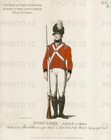 Dismounted volunteer of the London and Westminster Light Horse, 1798