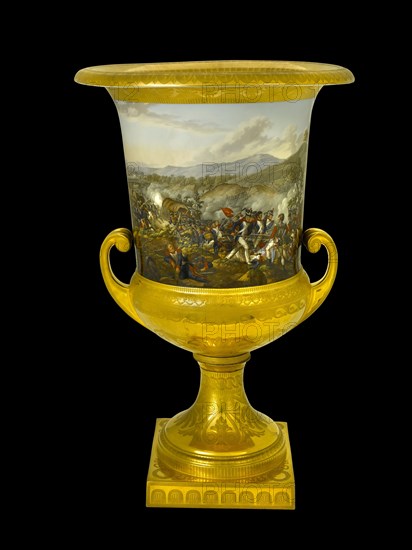 Urn showing the Battle of Vitoria, Spain, 1813 (1817-1819)