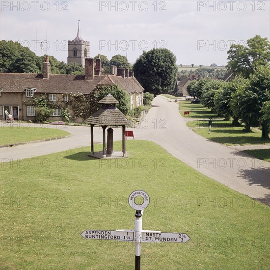 Village green, Westmill, Hertfordshire, 1973