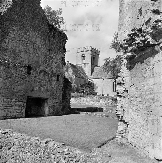 Minster Lovell Hall and St Kenelm's Church, Oxfordshire, 1970