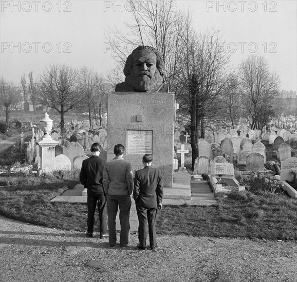 Tomb of Karl Marx, Highgate Cemetery, Hampstead, London, c1970s