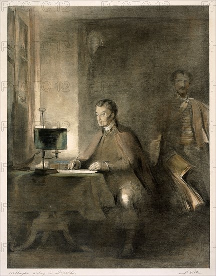 Wellington Writing His Despatches', c1836