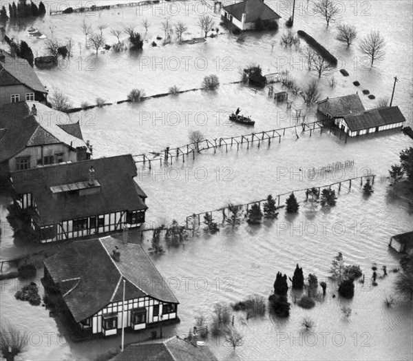 Flooding of the River Thames near Windsor, Berkshire, 1947