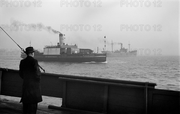 Tilbury Ferry, River Thames, Essex, c1945-c1965