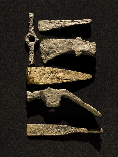 Roman carpentry and stoneworking tools, Corbridge Roman Town Museum, Northumberland, 2008