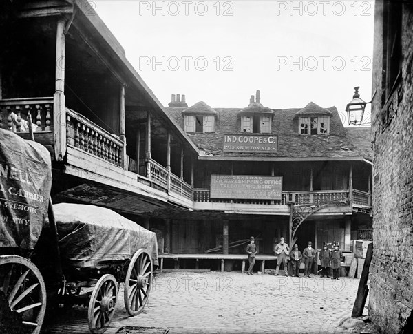 Tabard or Talbot Inn, Talbot Yard, Southwark, London, c1870-c1873