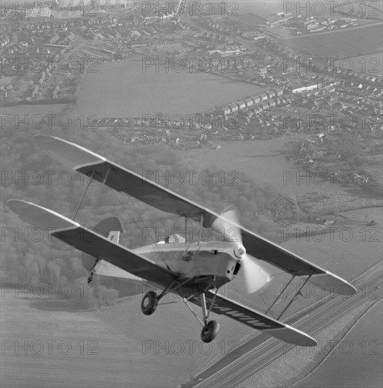 Stampe biplane in flight, 20th century