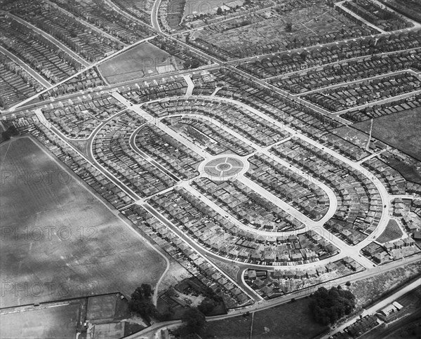 Housing estate built by John Laing & Co, Cricklewood, London, 1930