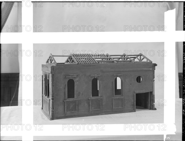 Model of the 17th century chapel at Pembroke College, Cambridge University, Cambridgeshire, 1959