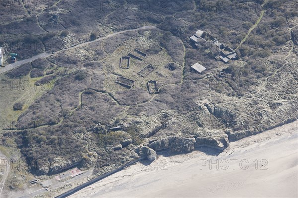 Part of the World War I coastal defence battery at Spurn Point, East Riding of Yorkshire, 2014