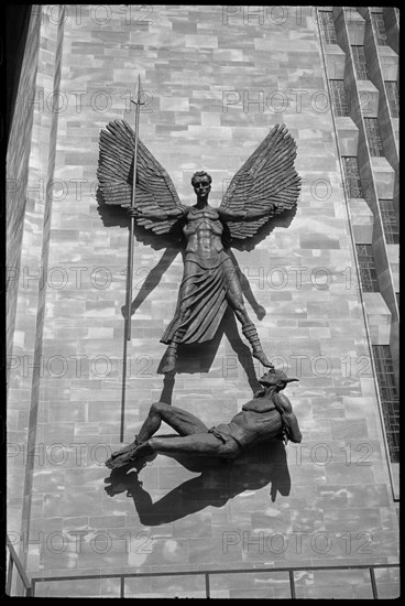 St Michael's Victory over the Devil', sculpture at Coventry Cathedral, West Midlands, c1958-c1980