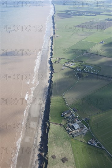 Coastal erosion of Aldbrough Cliffs, Aldbrough Sands, East Riding of Yorkshire, 2014